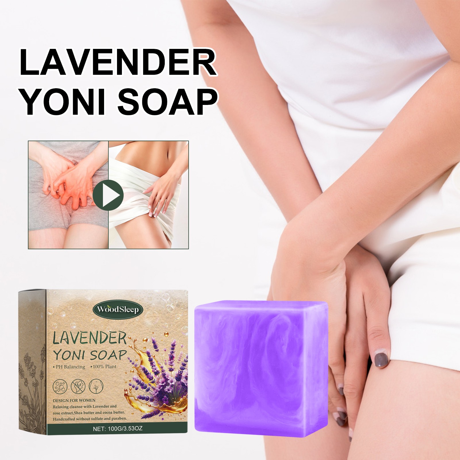 Lavender Scented Natural Moisturizing Soap Bar Cleansing Hydrating Body Wash
