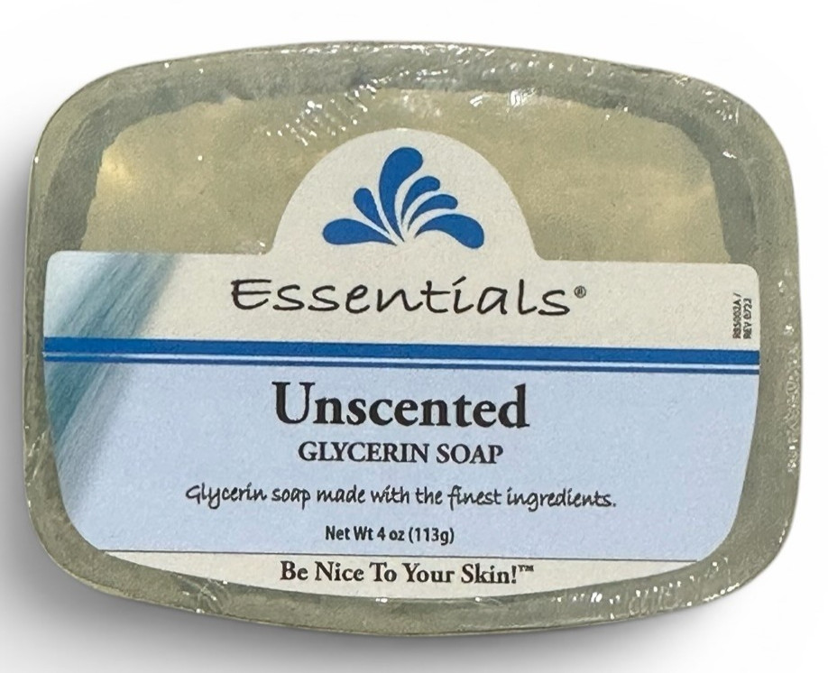 Essentials Glycerin Bar Soap, Unscented, 4 Ounce, Pack of 11