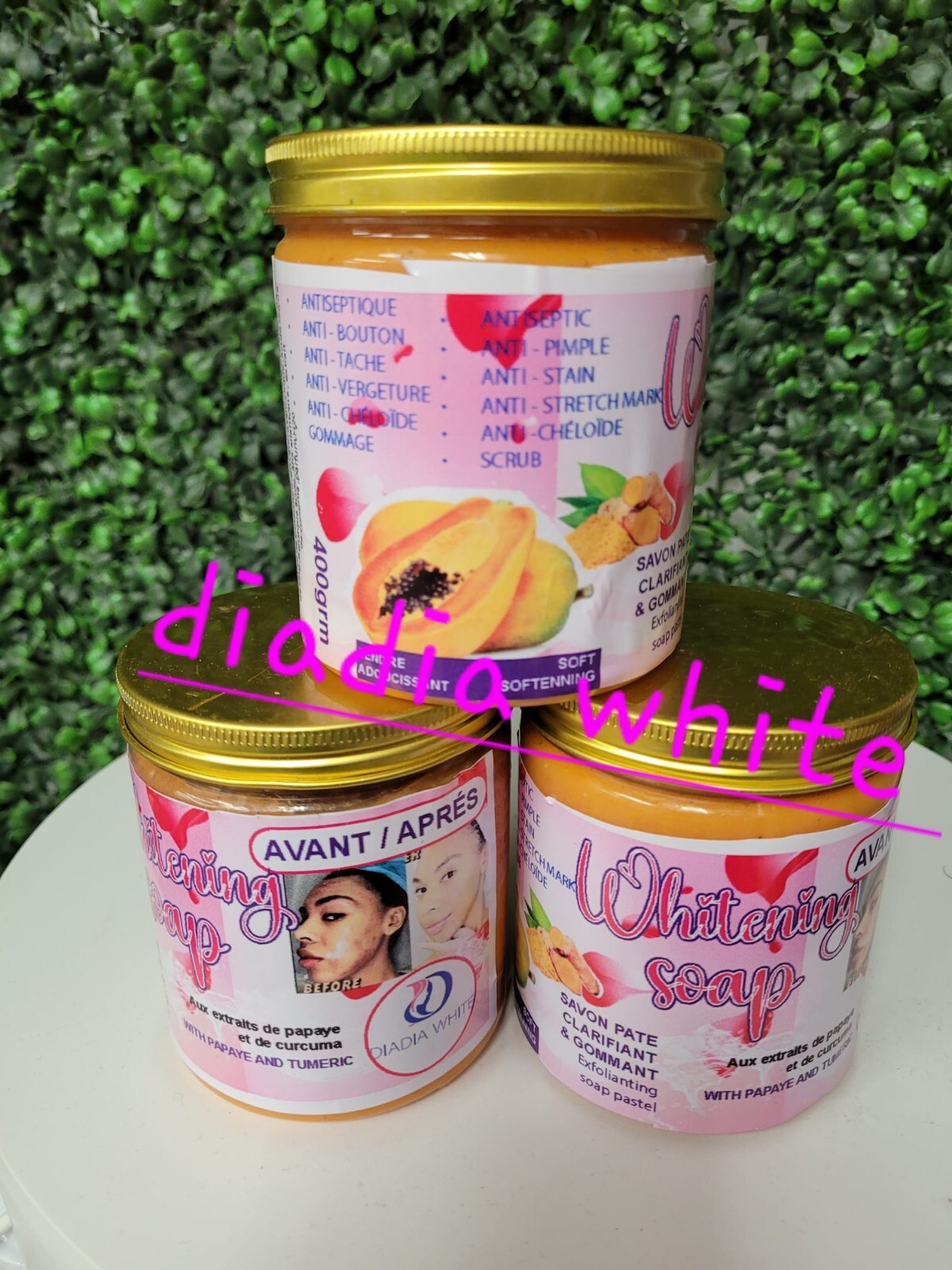 Concentre Anti tache Whitening Liquid Soap Papaya & Turmeric Exfoliatin 400ml