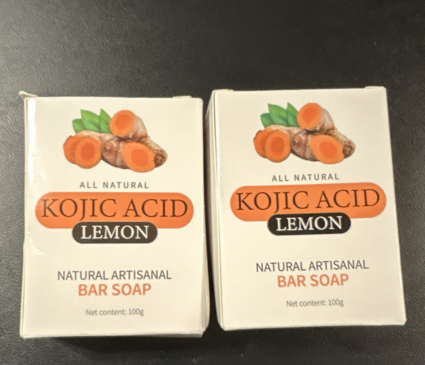 Kojic Acid Lemon Soap Bar 100g All Natural Moisturizing with Shea Butter
