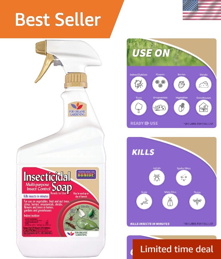 Captain Jack’s 32oz Organic Insect Soap Spray – Protect Your Plants Naturally!