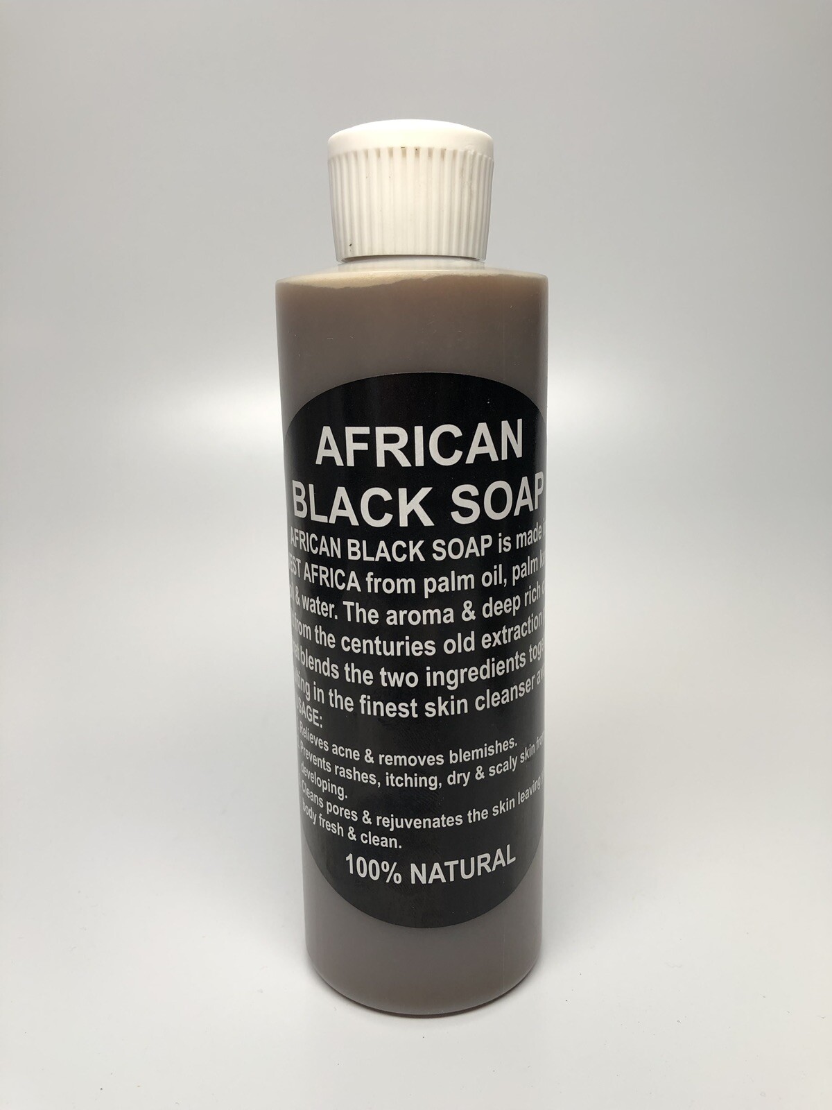 Raw African Black Soap Liquid Paste – Pure Natural Organic Body Face BUNDLE 8 oz