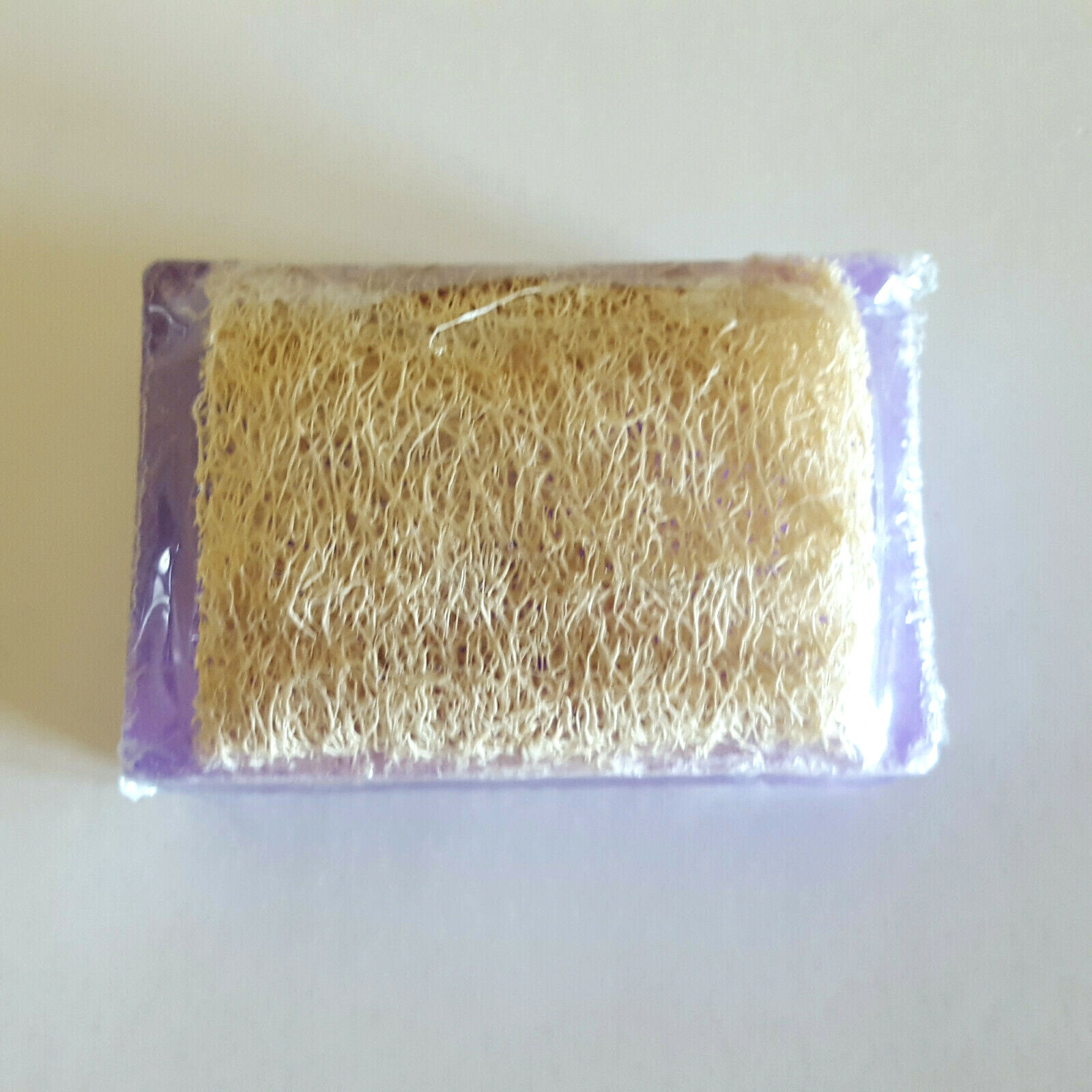 Handmade Luffa Embedded Soap 2 Bars LAVENDER Moisturizing Loofah Loofa Lufa Soft