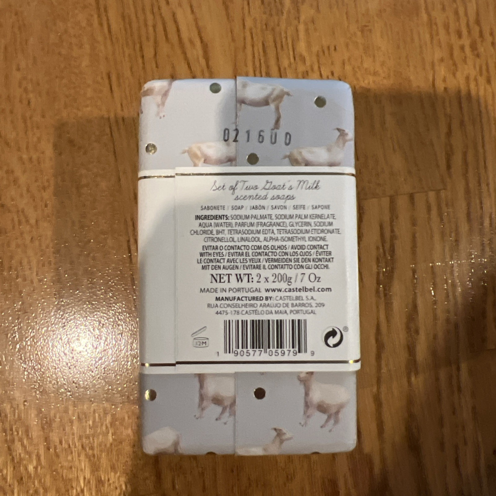 Castelbel Goat’s Milk Set of 2 Milk Scented Soap 2 x 7oz NEW