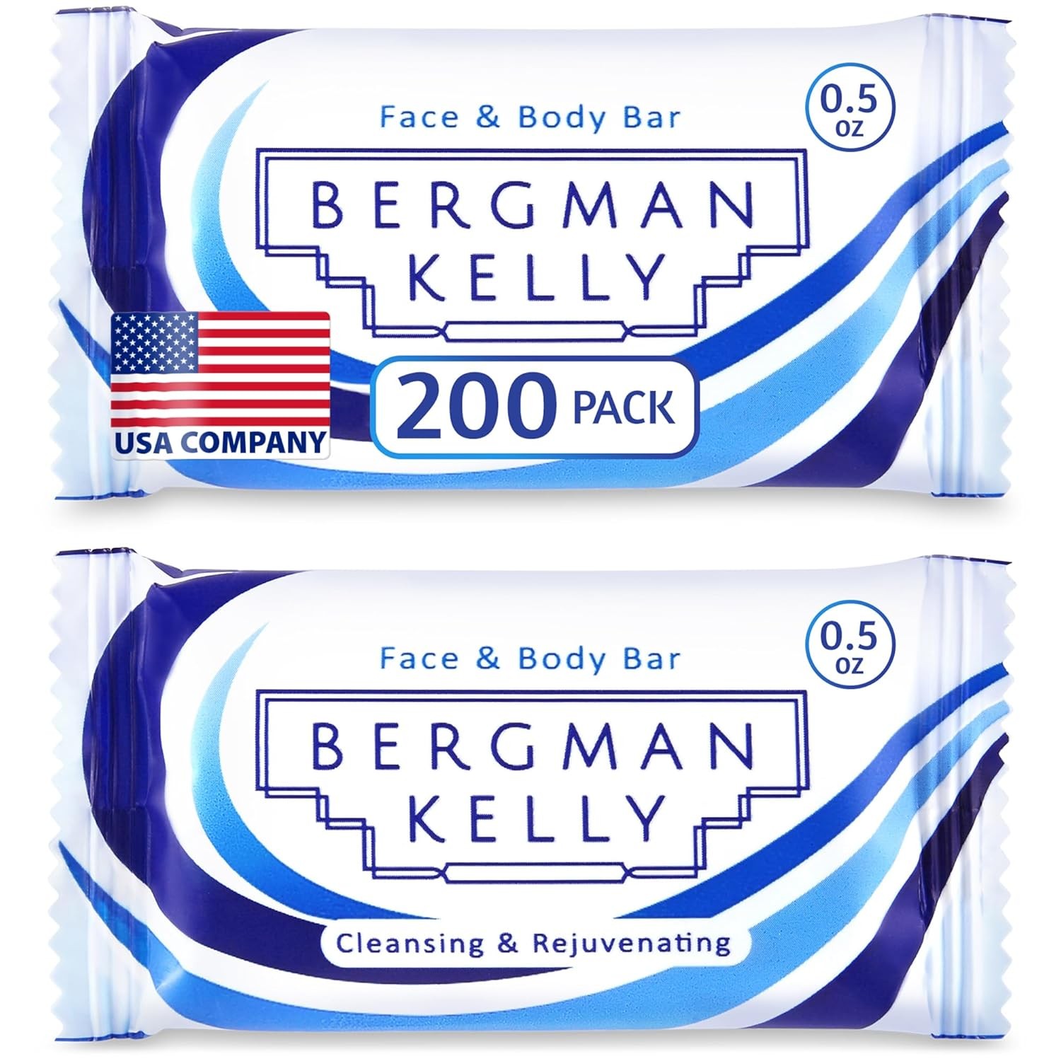 BERGMAN KELLY Travel Soap Bars (0.5 Oz, 100 PK, White Tea), Travel Size Luxury