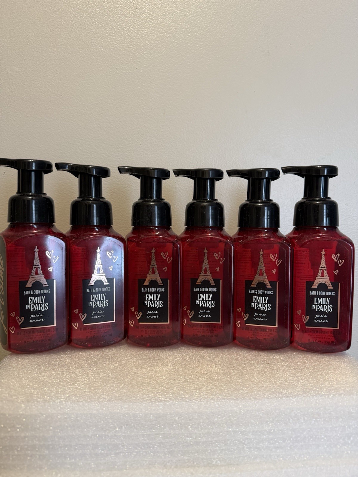 6 New EMILY IN PARIS PARIS AMOUR BATH & BODY WORKS GENTLE FOAMING HAND SOAP
