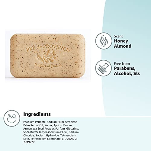 Pre de Provence Artisanal French Soap Bar Enriched with Shea Butter, Honey