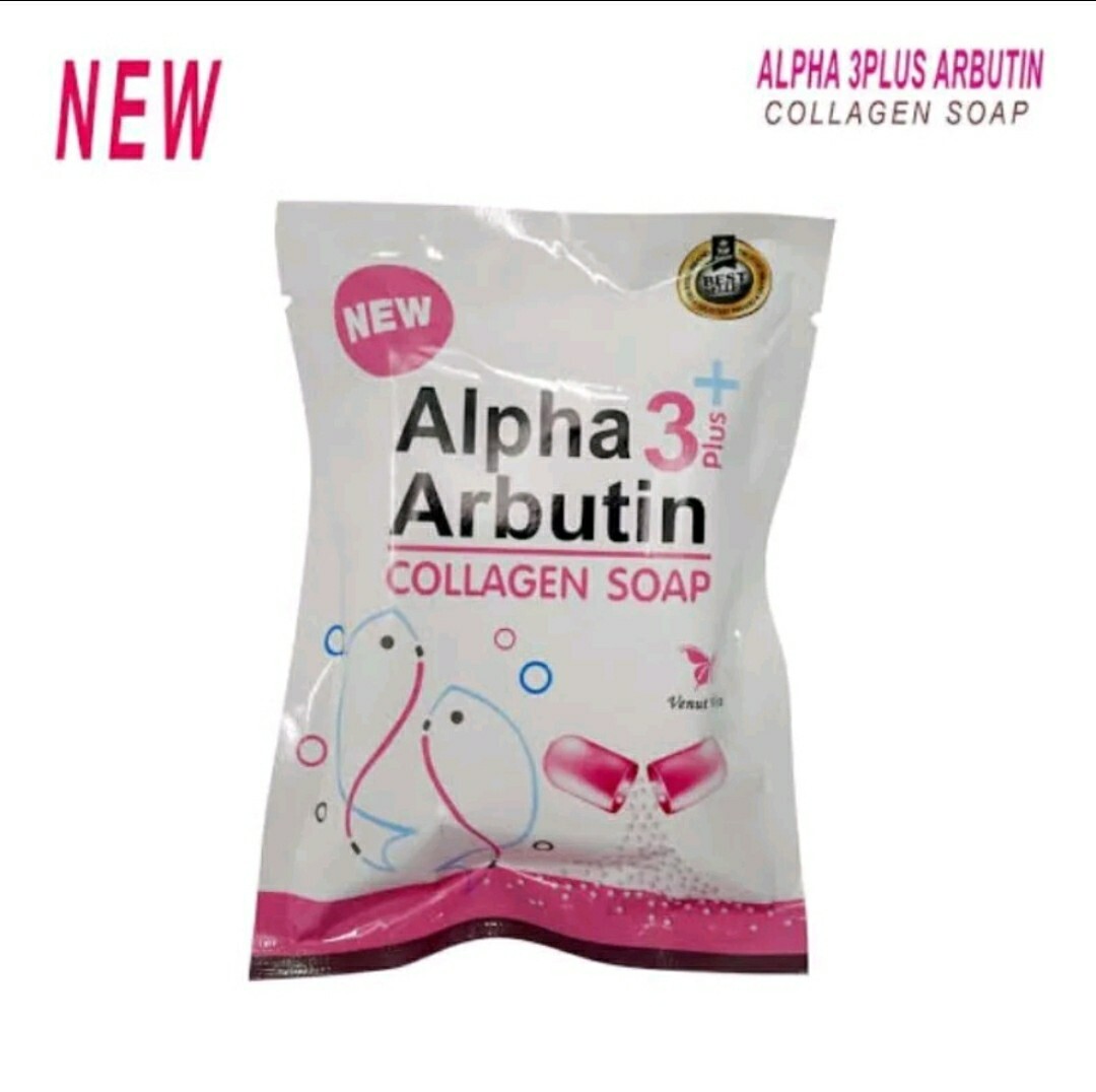 3 Alpha Arbutin Soap Bar 3 Plus Skin Face Collagen Nourish Body Vitamin White/