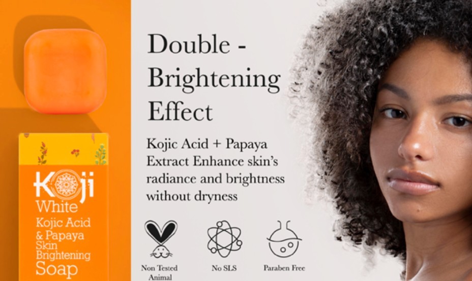 Lot Of 2 Kojic Acid & Papaya Skin Brightening Soap Exfoliating Facial Bar New