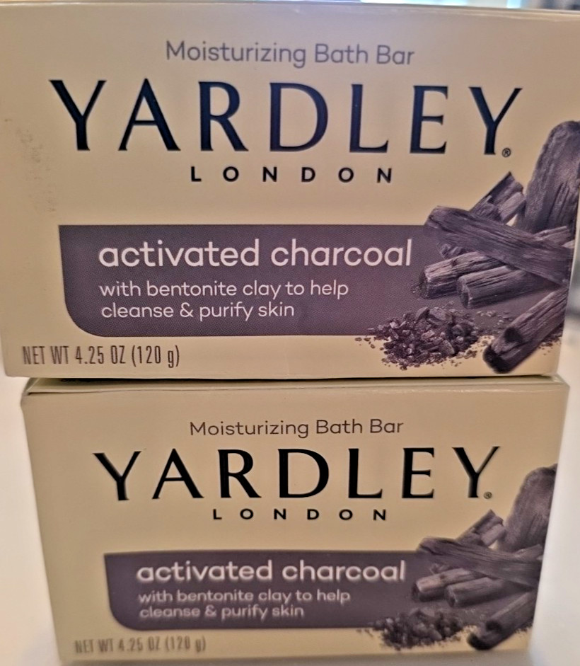 Yardley London Moisturizing Bath Bar Activated Charcoal 4oz. – Pack of 2