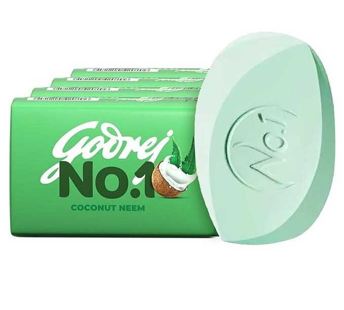 Godrej No.1 Bathing Soap Coconut & Neem Soap 100 gm each ( pack of 5 ) fast ship