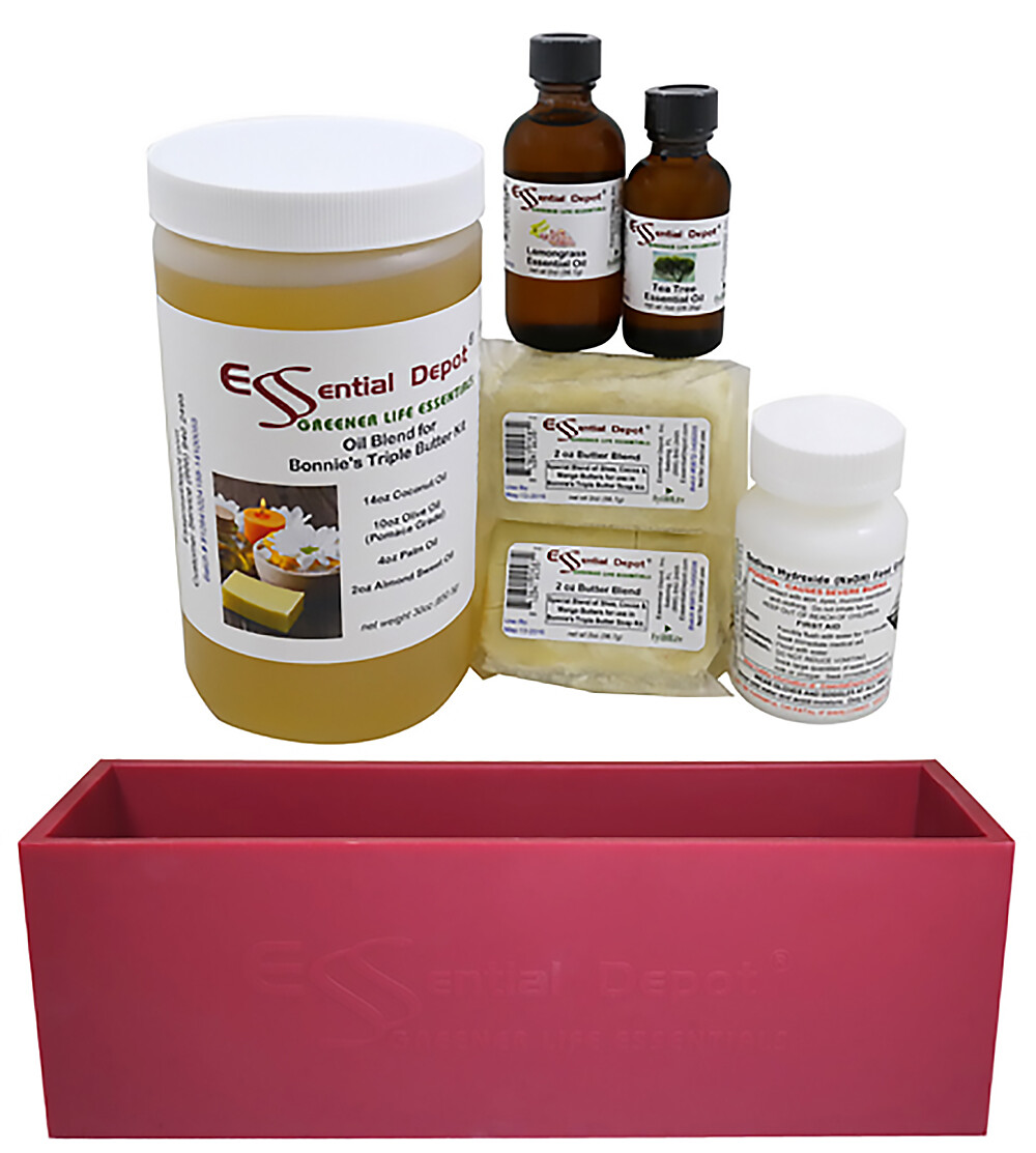 Bonnie’s Triple Butter – RED Silicone Mold Soap Kit