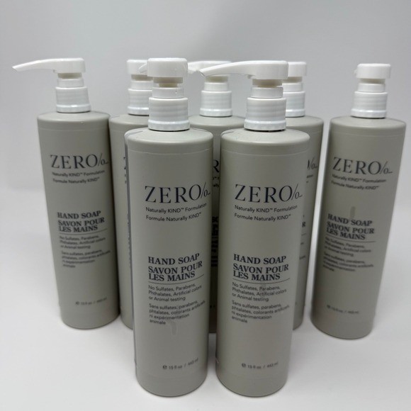 NEW | 7 Pack | Zero% by Gilchrist & Soames Hand Soap 15 fl oz | Naturally Kind