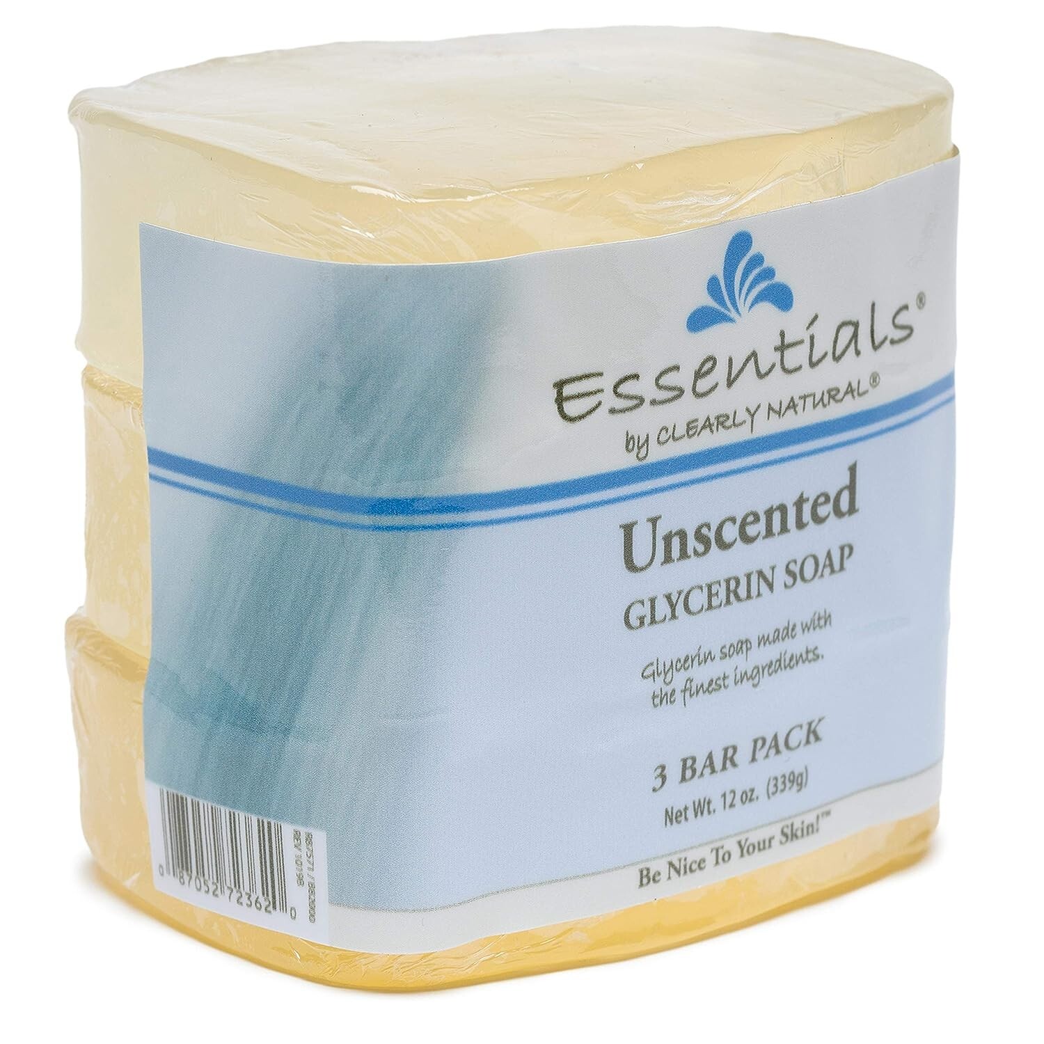 Clearly Natural Glycerine Bar Soap, Unscented, 3 Count, 4 Oz Each (876872362)
