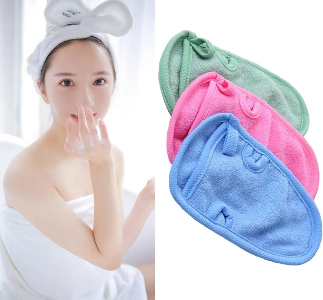 3PCS Adult Bathing Gloves Mitts Shower Bathroom Skin Face Body Color Random