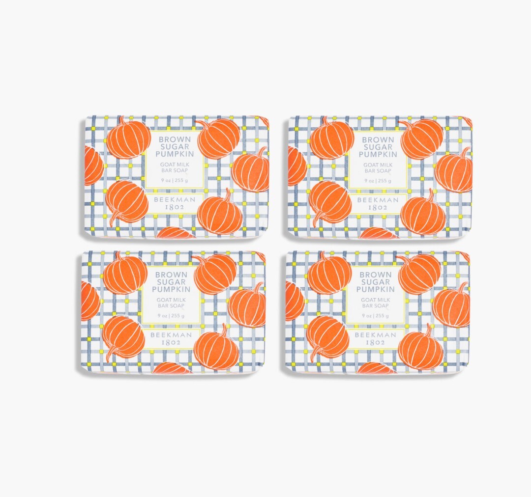 Beekman 1802 Goat Milk Bar Soap Brown Sugar Pumpkin Jumbo Size 9 oz each x 4 New