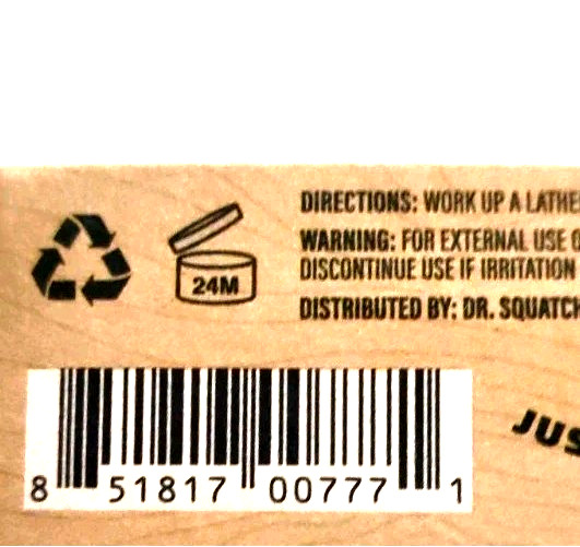 Dr. Squatch Duo Wooden Barrel Soap 5 0z and Invisible Glide Deodorant 2.65 Oz