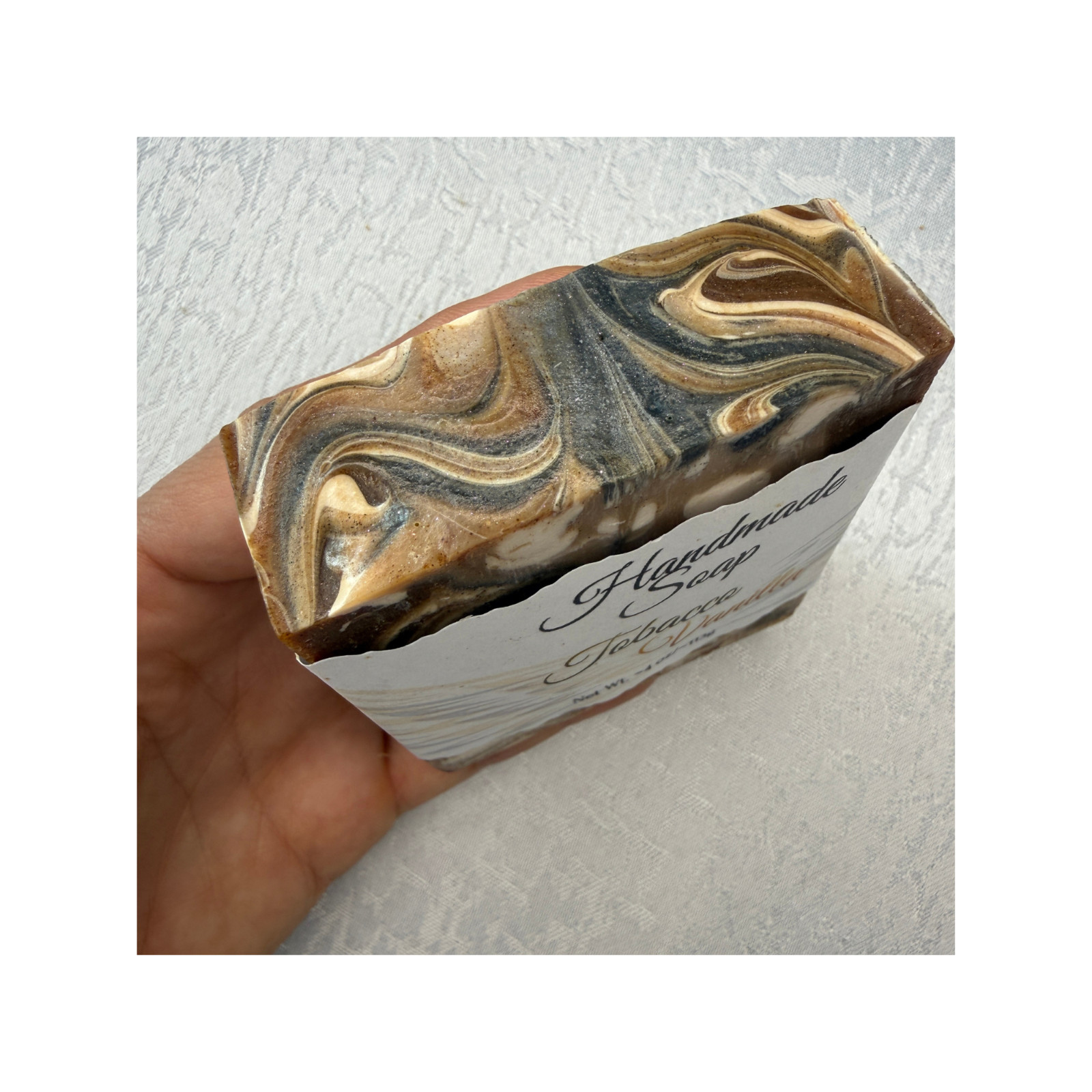Handmade Natural Tobacco Vanilla Bar Soap, Beauty Bar, Gift For Her or Him