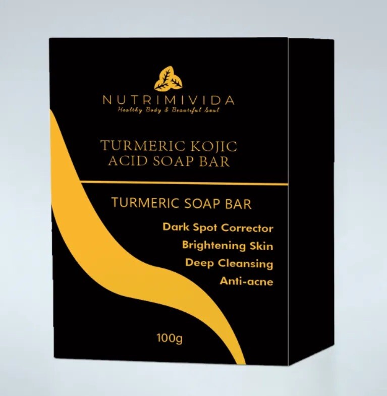 Turmeric Soap Skin Lightening Kojic Acid Soap 3 Big Bars x 100g (300g)