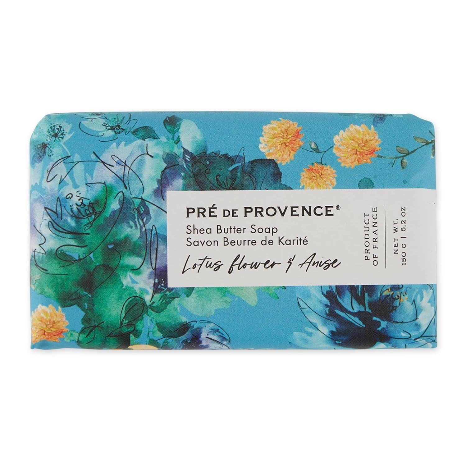 French Artisanal Soap – Lotus Flower & Anise – 150g Pre de Provence