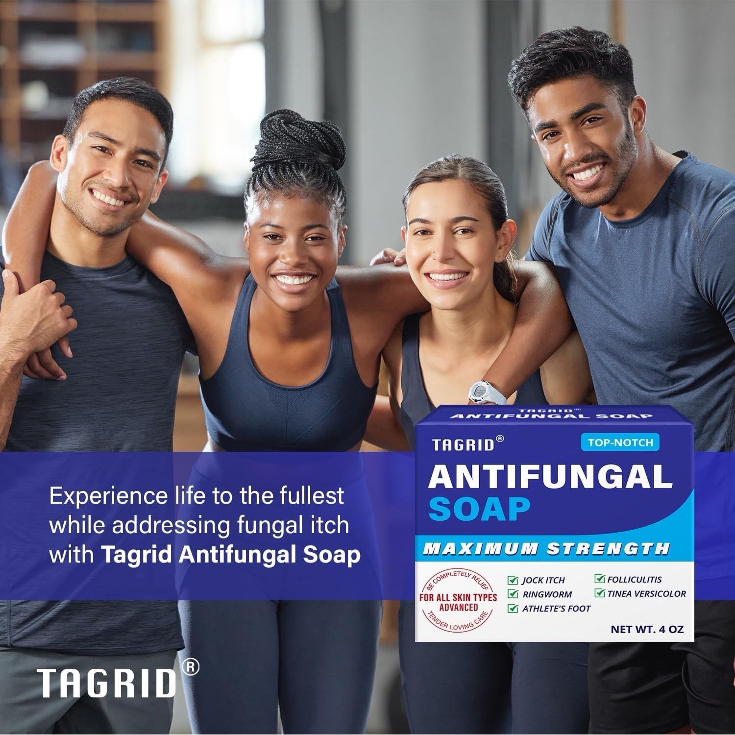 4 oz Antifungal Soap with Tea Tree Oil Antifungal Bar Soothing Care Itch Relief