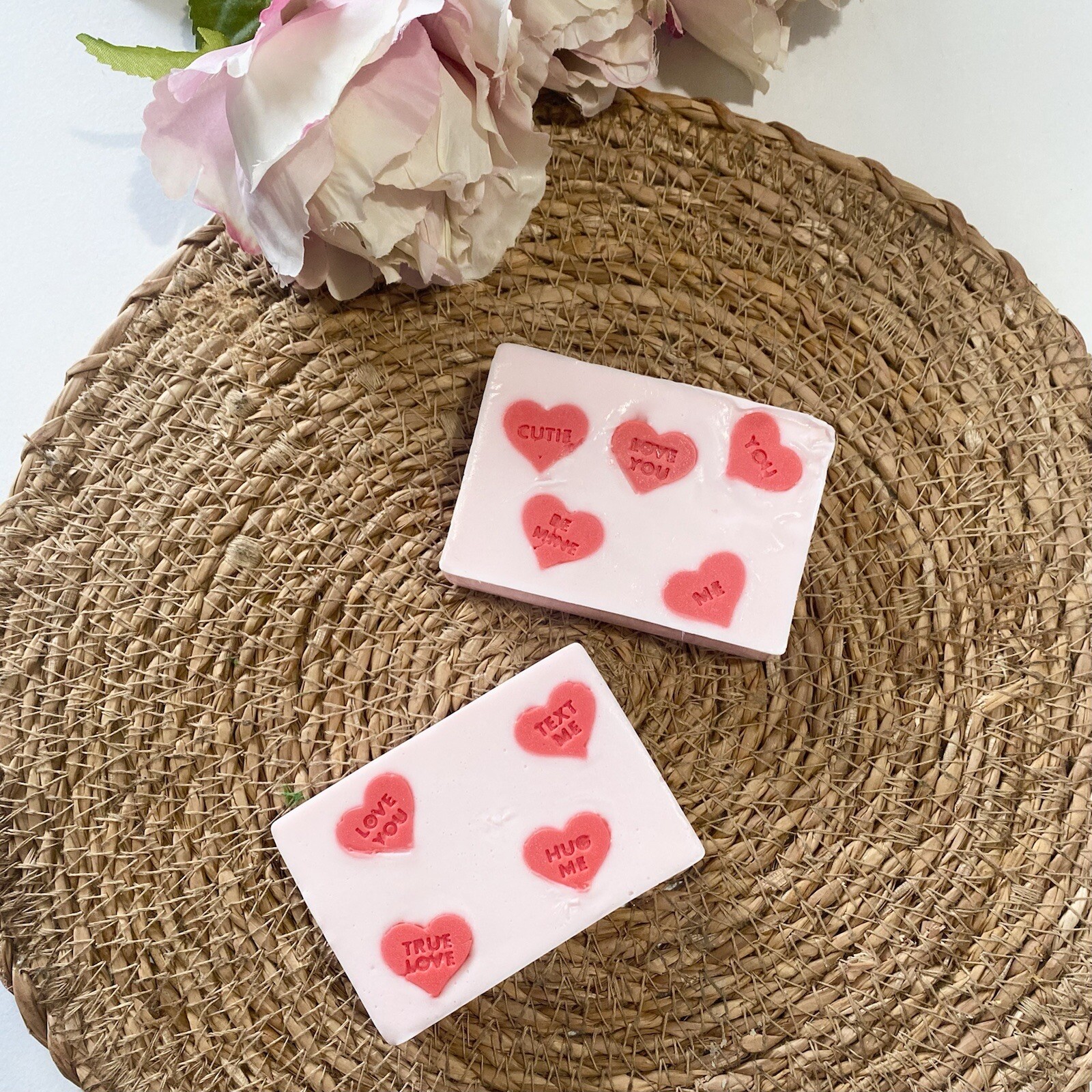 SALE Handmade Valentines Day “Love” Soap 3.0 oz Bar