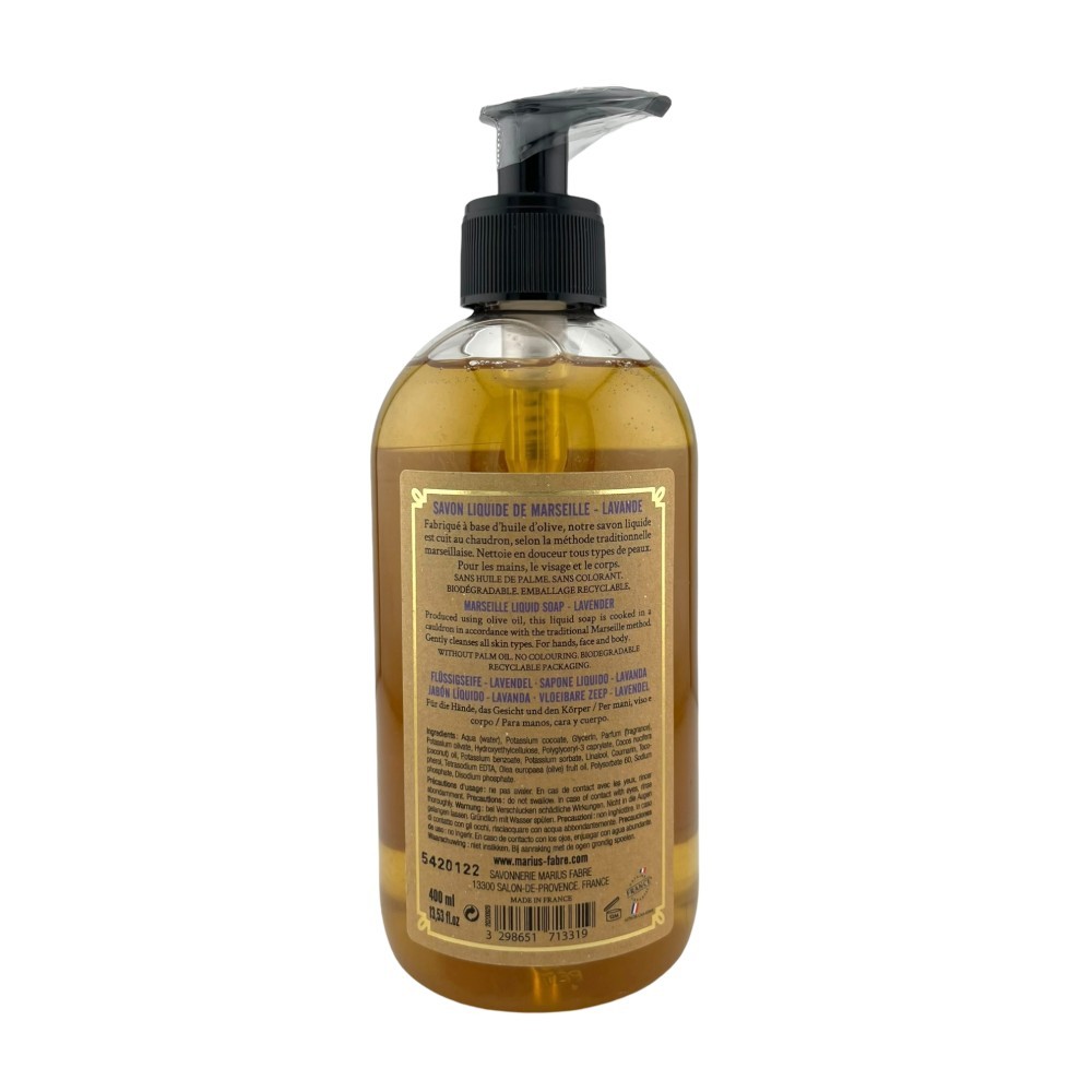 Marius Fabre Marseilles Liquid Soap Lavender 400 ml / 13.5 fl oz