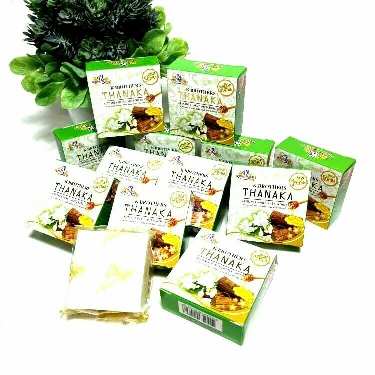 50 g. K Brothers Thanaka Jasmine Honey Plus Glutha Dark Spot Whitening Bar Soap