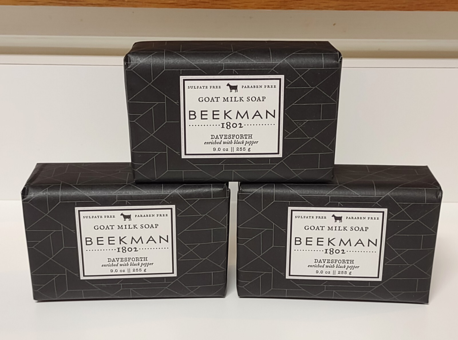 Beekman 1802 Goat Milk Bar Soap DAVESFORTH Set of 3 Jumbo Size 9 oz each New