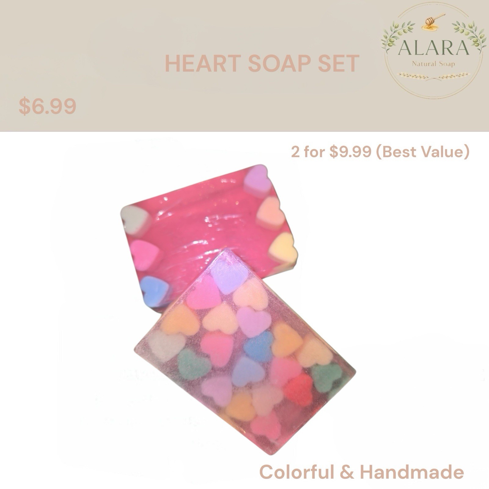 Handmade Natural Soap – Unique Design – Skin Loving Care – ALARA