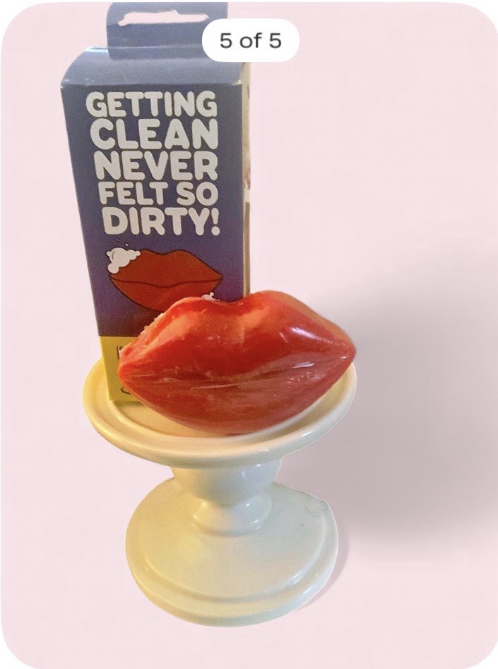 Red Lips Shaped Novelty Body Bar Soap for Men, Women, Teens, Unisex Kids