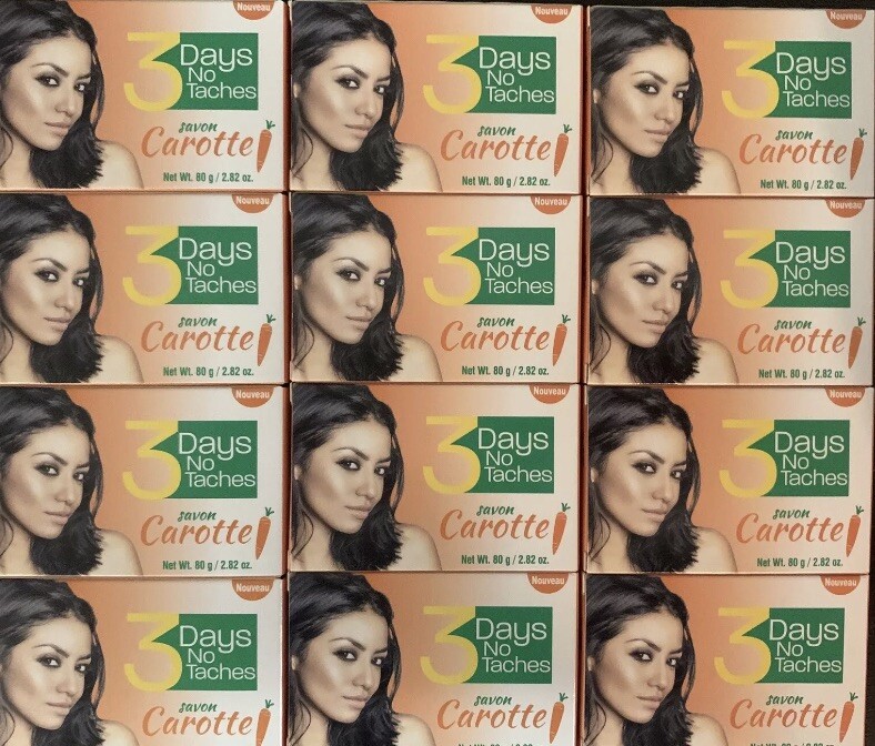 (Pack of 12) 3 Days No Taches Carrot Soap 80g each