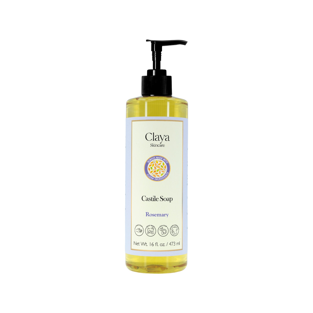 Liquid Castile Soap (Pump Cap) – Organic Ingredients, Gentle For Sensitive Skin