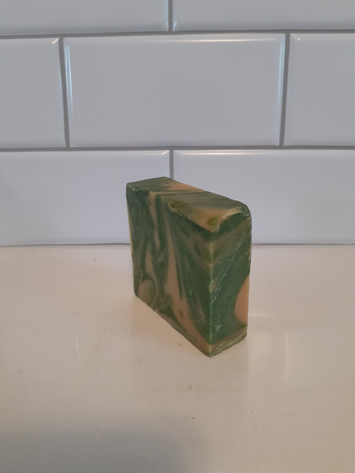 Handmade Green Clover Aloe Cold Processed Soap Bar -Free Shipping