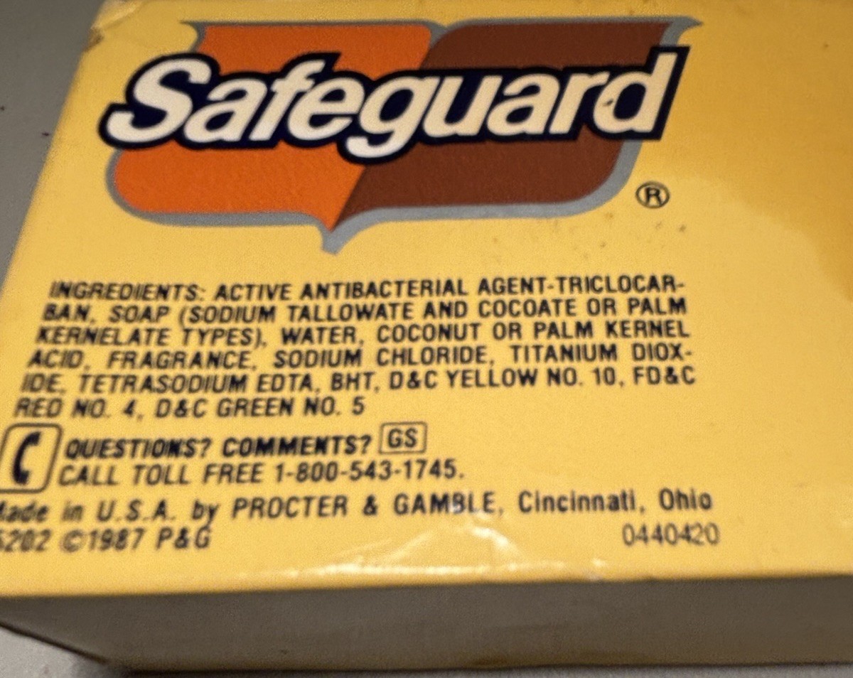 Safeguard Deodorant Soap Beige 5 oz New In Package NOS Box 1987 P&G Made In USA