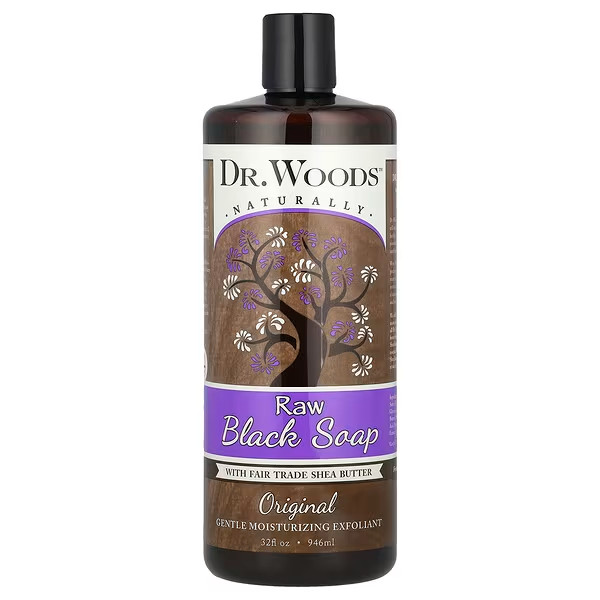 Raw Black Soap Fair Trade Shea Butter Liquid Original 32 fl.oz Each (Pack of 3)