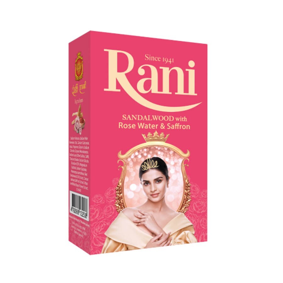Rani Ayurveda Herbal Sandalwood Rose Water & Saffron Soap|Free Shipping