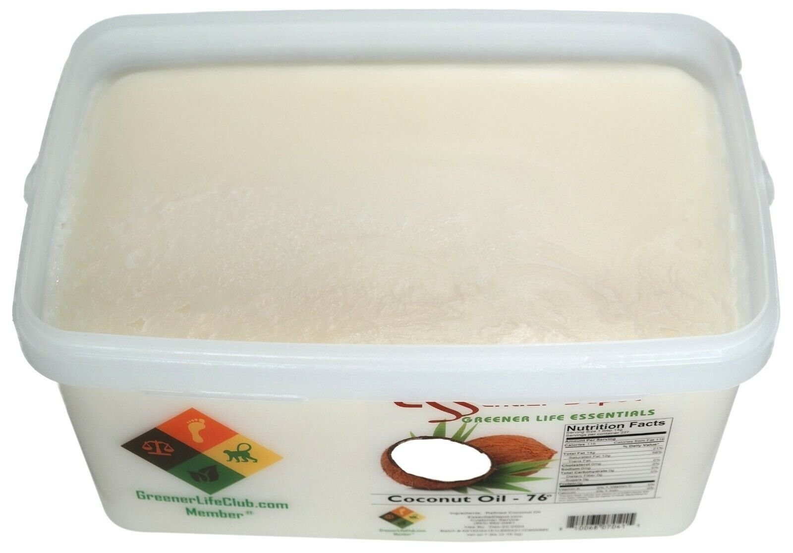 Coconut Oil – Food Safe – 7lb – Greener Life Club Box