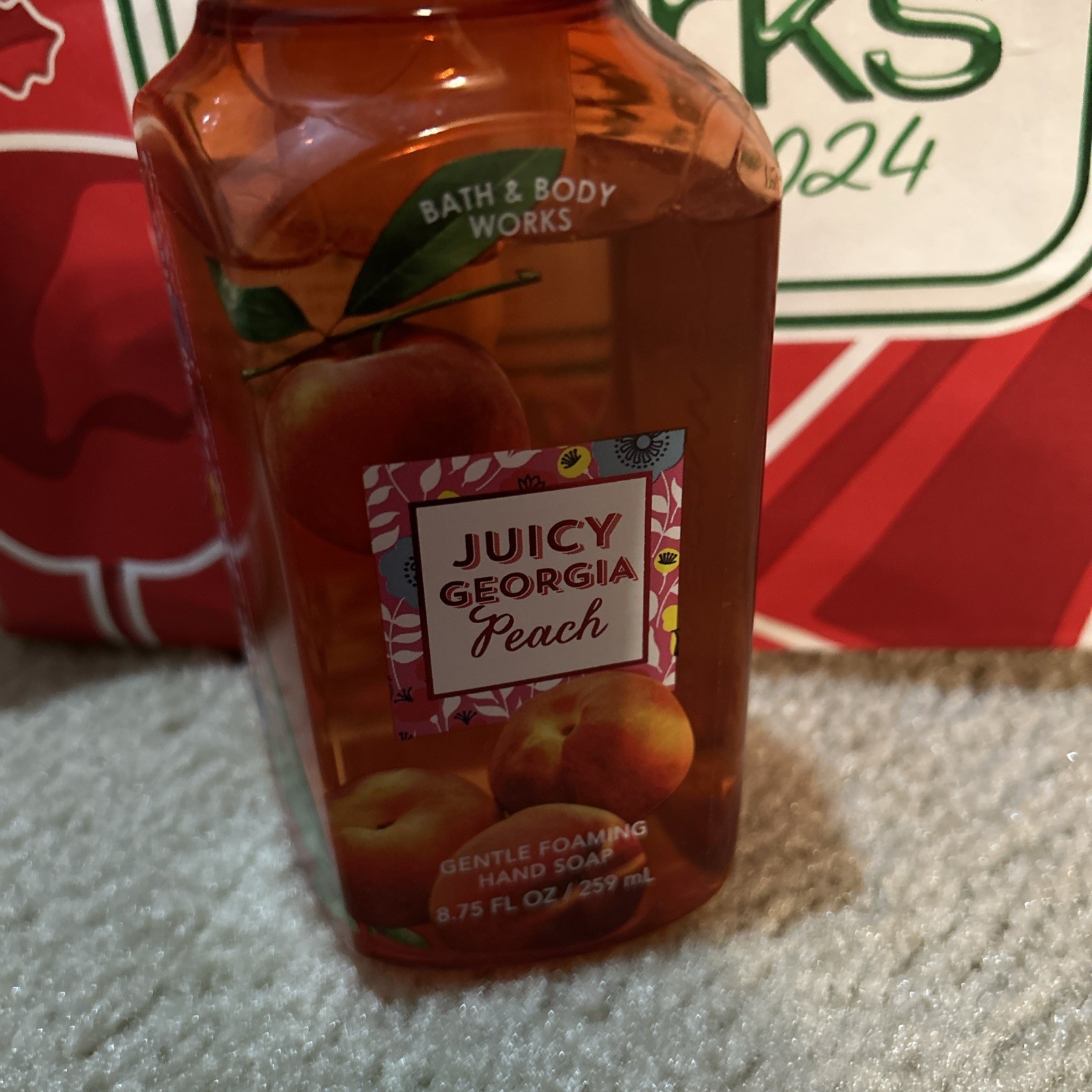 1 Bath Body Works JUICY GEORGIA PEACH Gentle Foaming Hand Soap Wash 8.75 oz