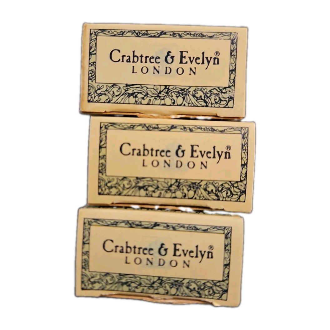 Vintage 1980 Crabtree & Evelyn Sea Shell Shape Soap 3 Pieces 0.9 oz Each