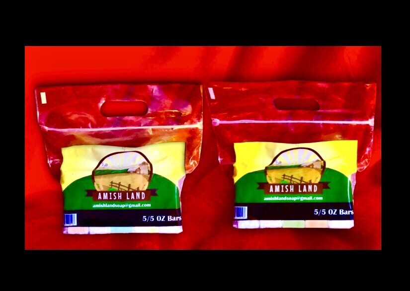 2 Bags Amish Farm Bar Soap (10 Bars Total) (each Bar approx 3”x3”x1.25” 5- 7oz)