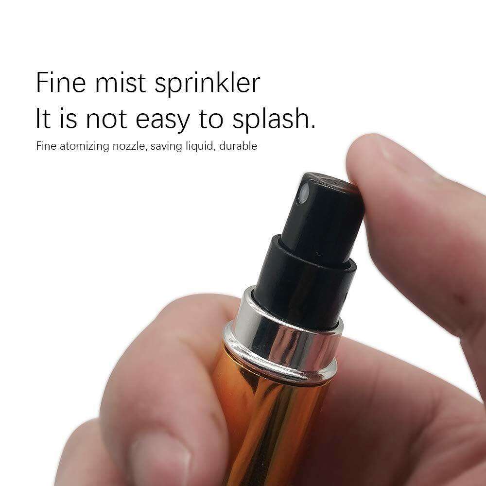 5PCS Refillable Travel Portable Perfume Atomizer Bottle Spray Pump Case 5ML/8ML