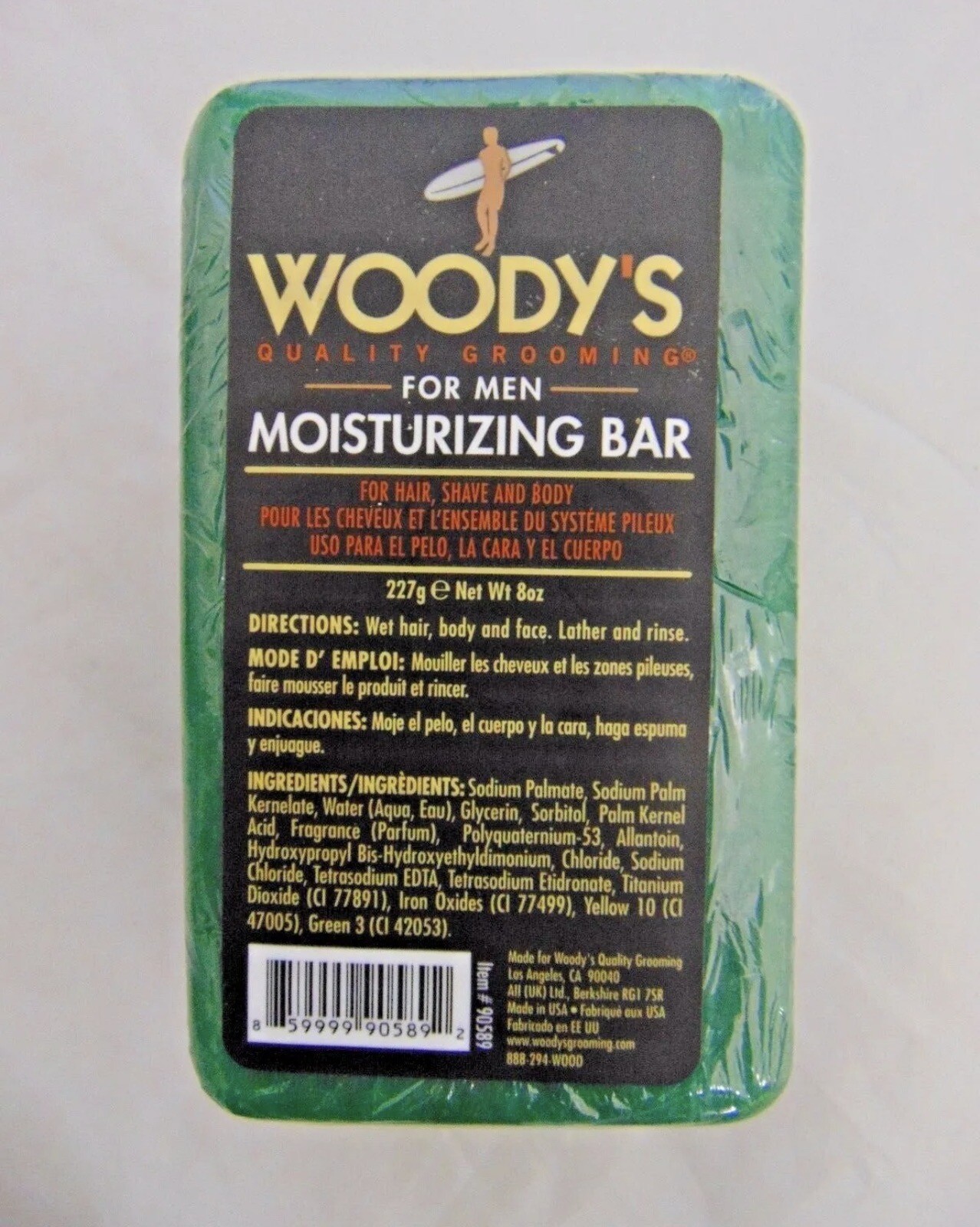 Woody’s For Men Moisturizing Soap Bar 227g / 8 oz