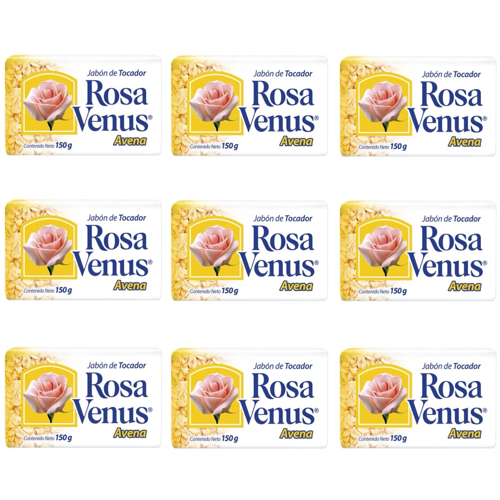 9 JABONES ROSA VENUS AVENA 🇲🇽 (150g) – 9 ROSA VENUS OATMEAL SOAPS
