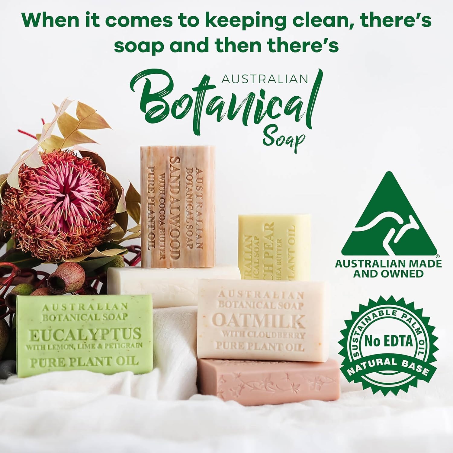 Sustainable 6.6oz Soap Bars – 8 Vibrant Scents Enriched with Shea Butter