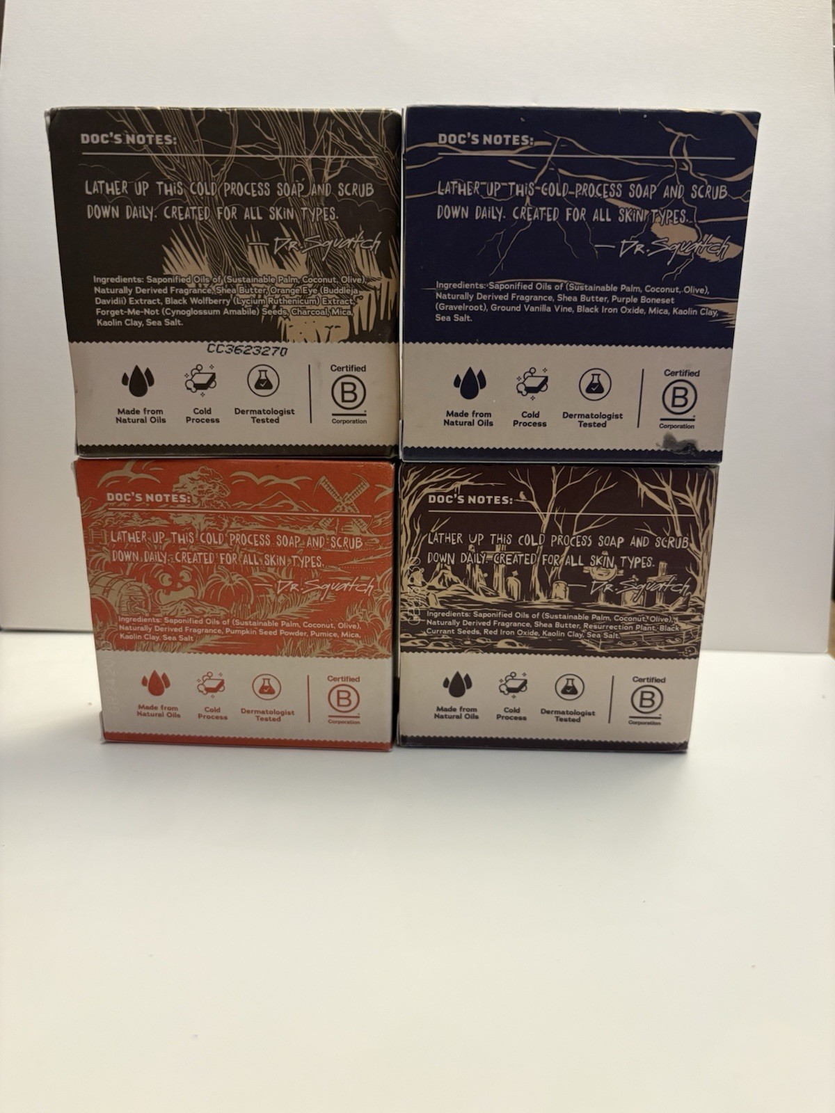 Dr. Squatch Men’s Natural Soap Halloween Multipack 4 Scents Pumpkin 5oz