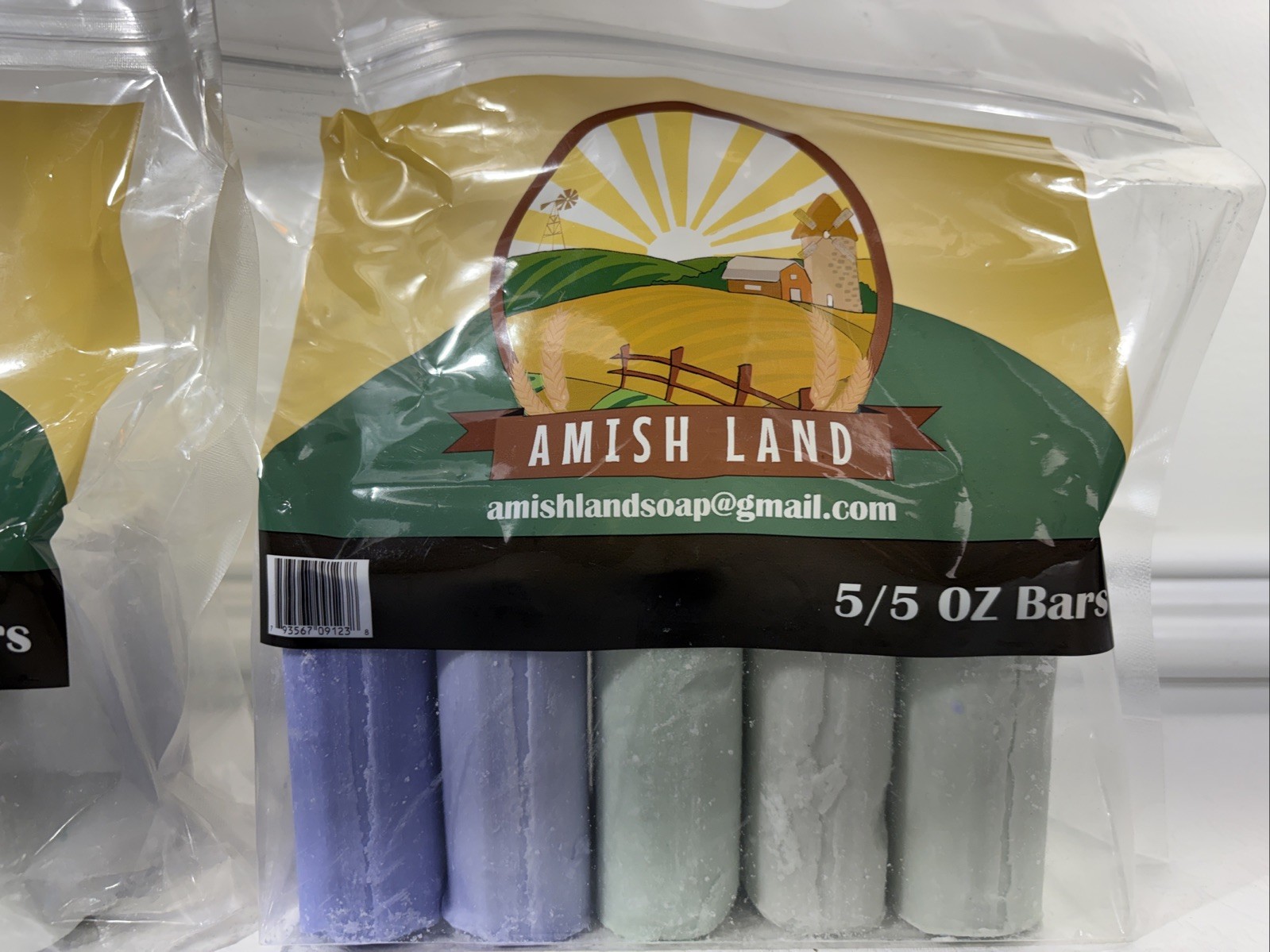 AMISH LAND BAR SOAP 10 5OZ BARS TOTAL 2 BAGS