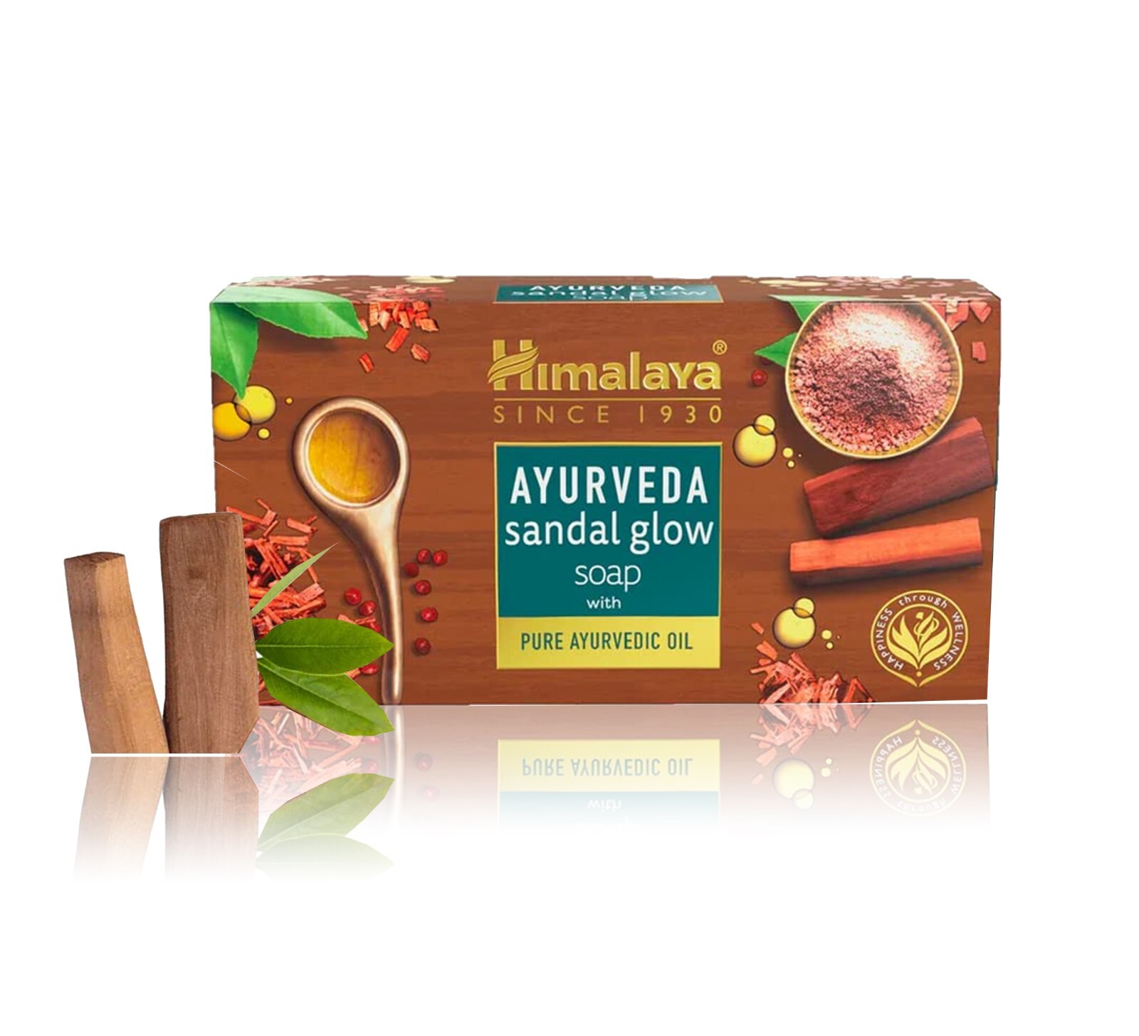 Himalaya Ayurveda Sandal Glow Soap, based on Pure Sandalwood Oil in Soap 75 gm