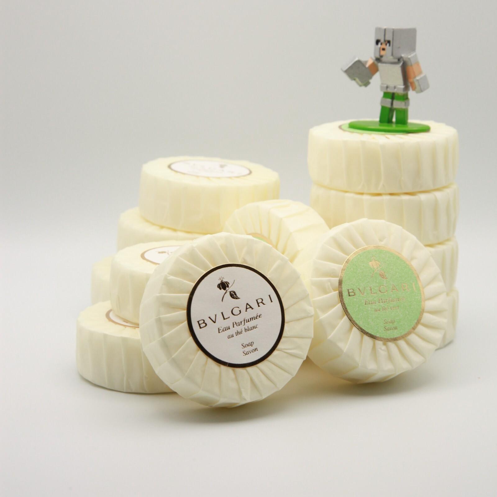 BVLGARI Au The Vert (White + Green Tea) Resort Soap Bar, Pack of 12 (12x50gr)
