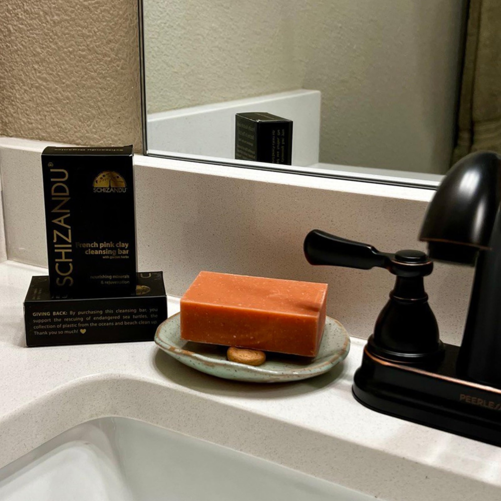Organics Clay Cleansing Bar Soap, Organic Herbal Skin Detox with French Pink